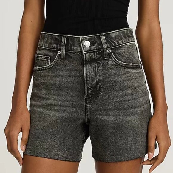 Express Black Denim Jeans Shorts - Picture 5 of 6
